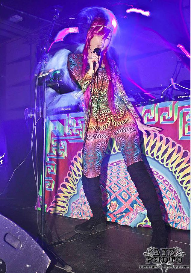 Long Sleeve Catsuit : Rainbow Fractal - Women Catsuits - Space Tribe