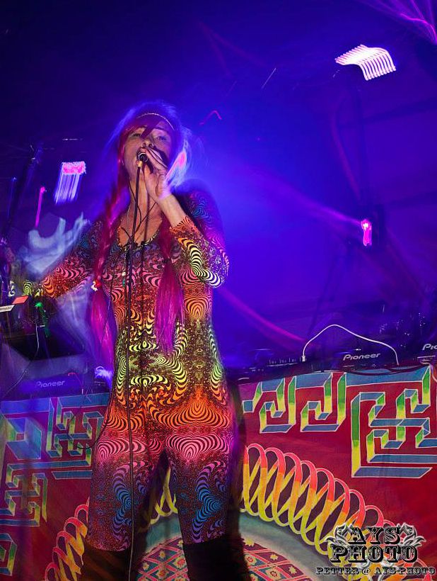 Long Sleeve Catsuit : Rainbow Fractal - Women Catsuits - Space Tribe
