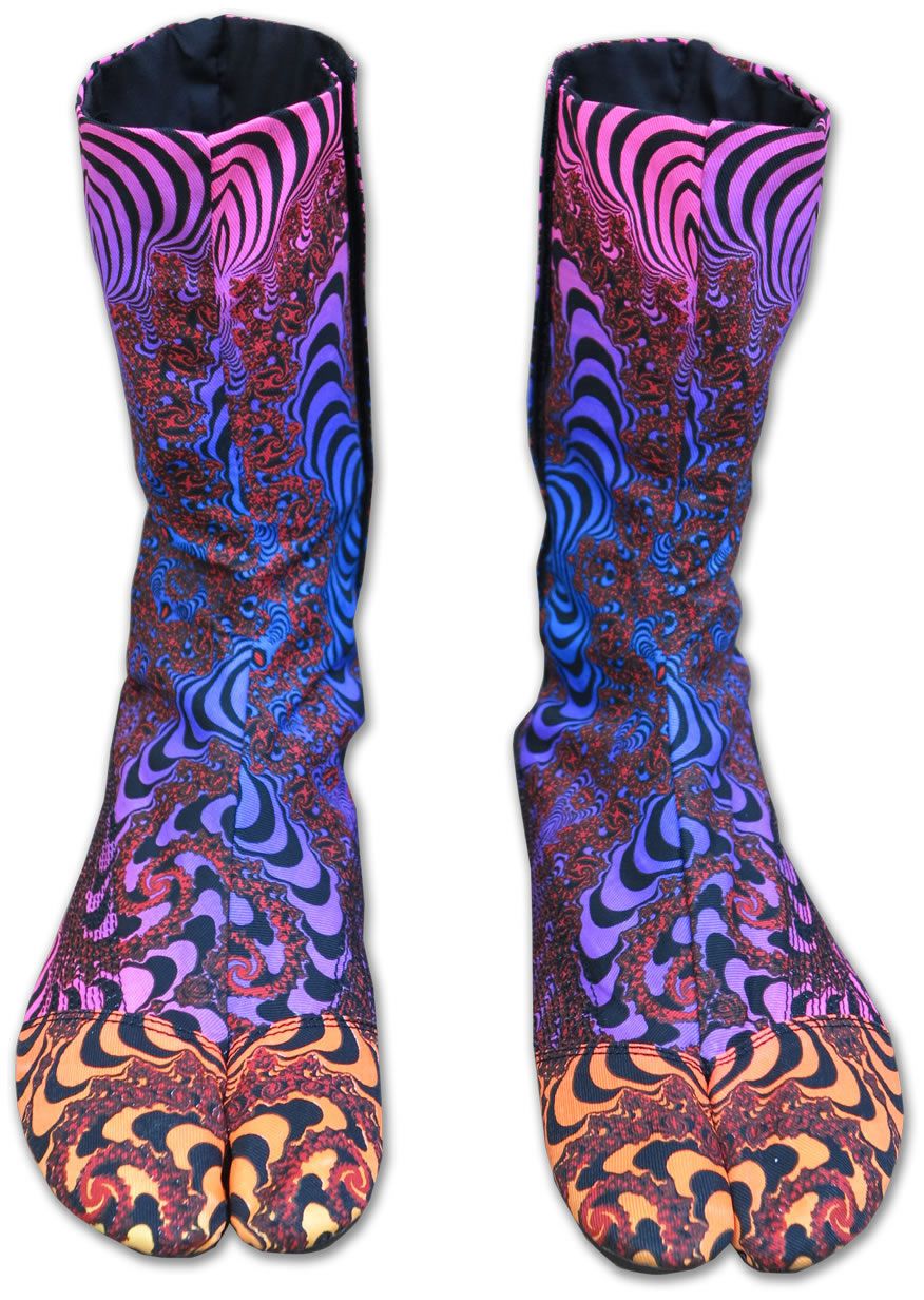 Ninja Boot : Rainbow Fractal - Accessories - Footwear - Space Tribe