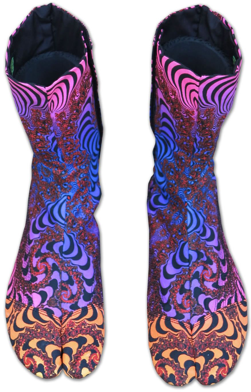 Ninja Boot : Rainbow Fractal - Accessories - Footwear - Space Tribe