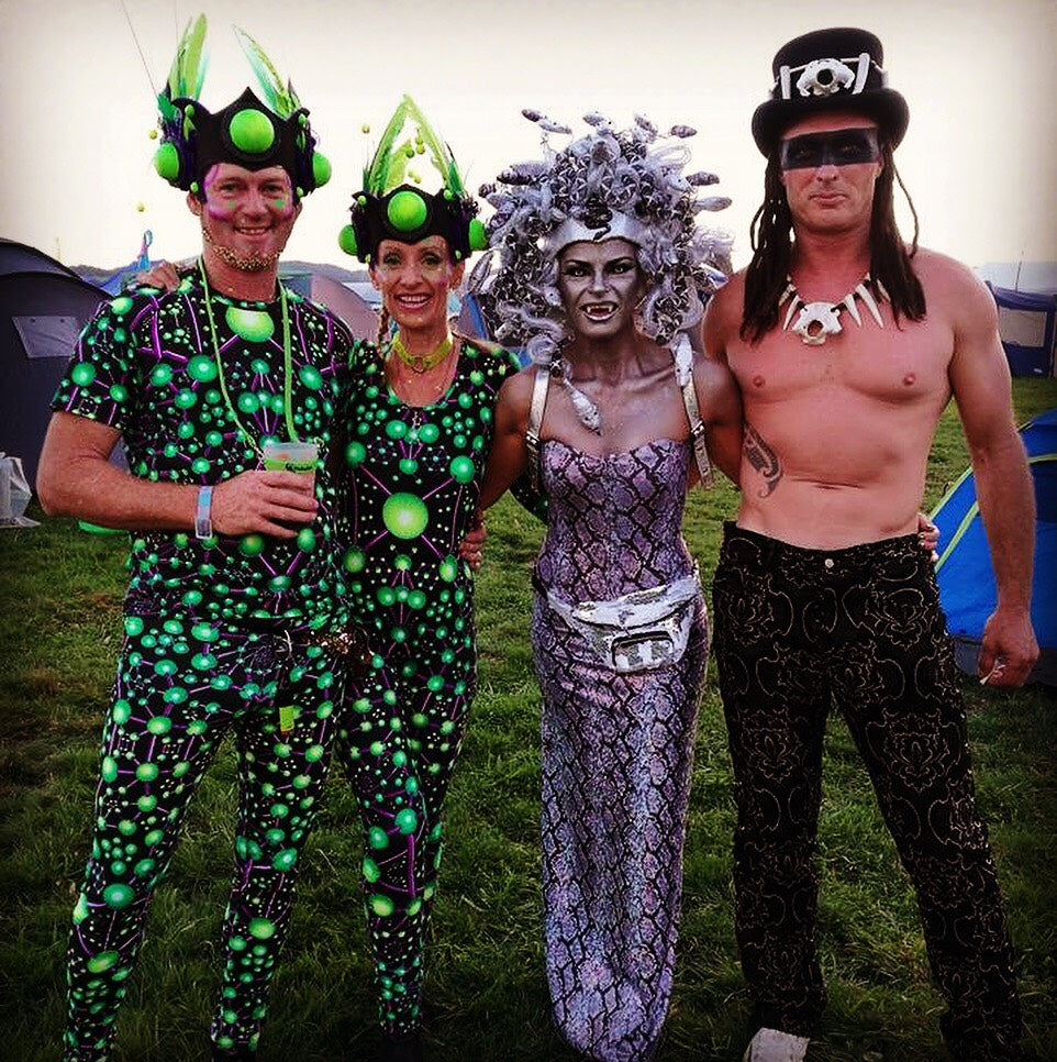 Lycra Flares : Atomic Alien - Women Flares - Space Tribe