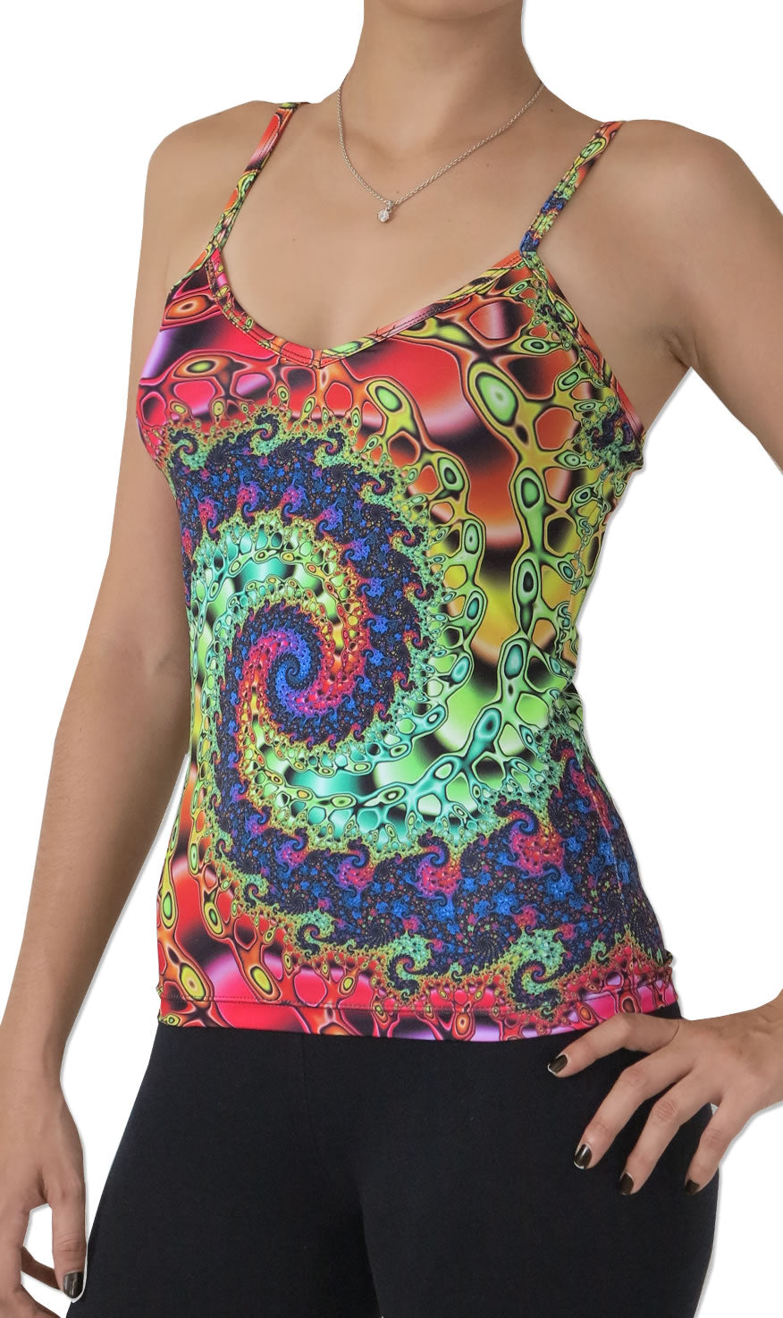Sublime Strap Top : Whirlpool Fractal - Women Tops - Space Tribe