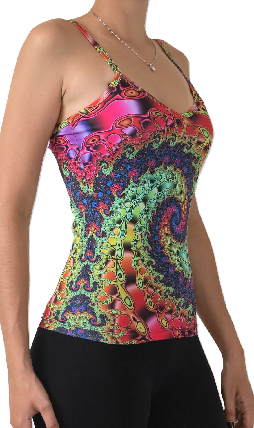 Sublime Strap Top : Whirlpool Fractal - Women Tops - Space Tribe