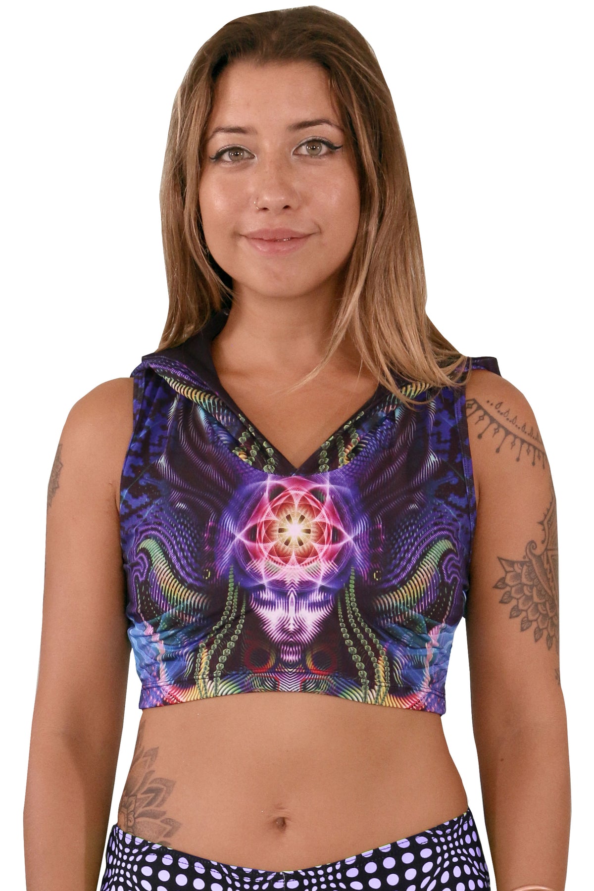 Hooded Crop Top : Foxy Lady - Women Tops - Space Tribe
