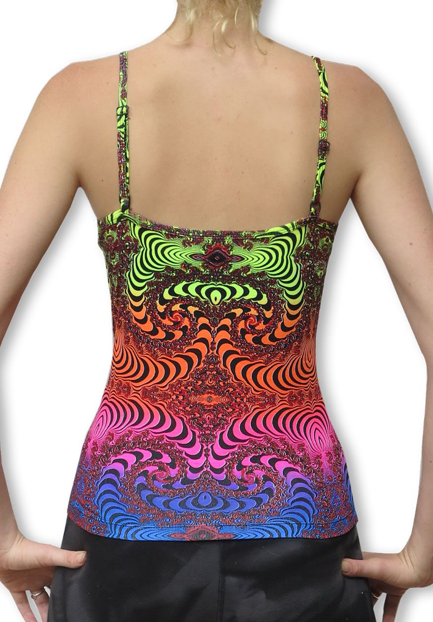 Strap Top : Rainbow Fractal - Women Tops - Space Tribe
