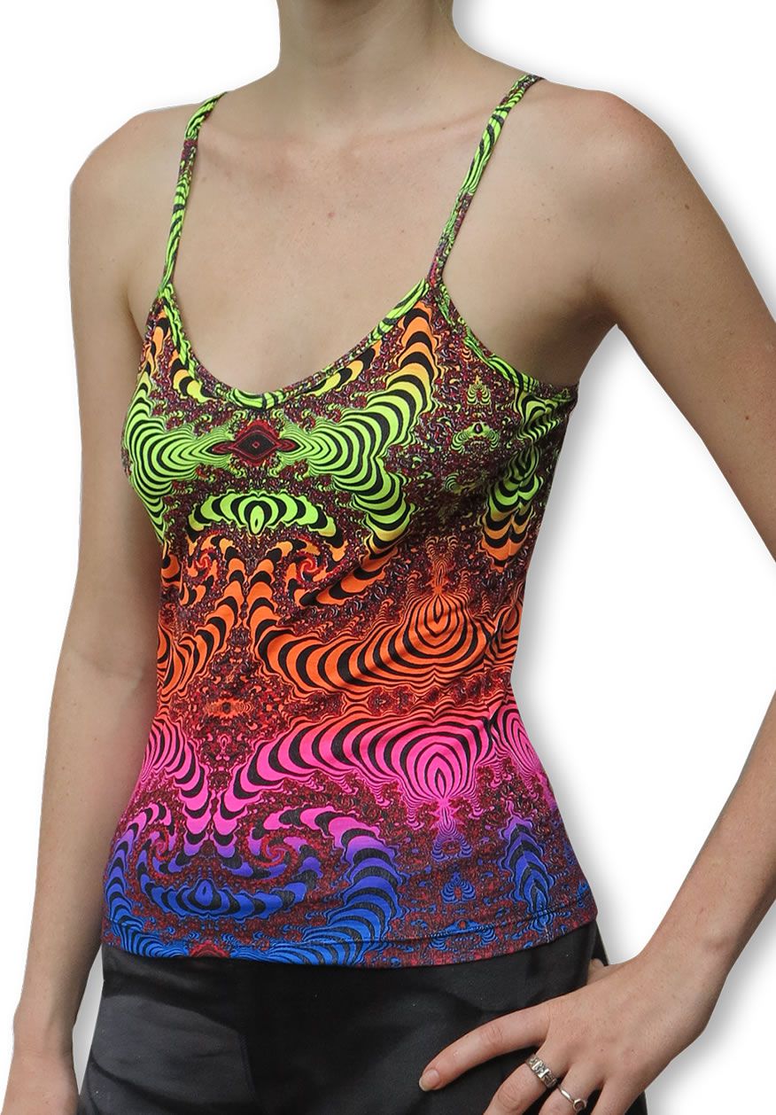 Strap Top : Rainbow Fractal - Women Tops - Space Tribe