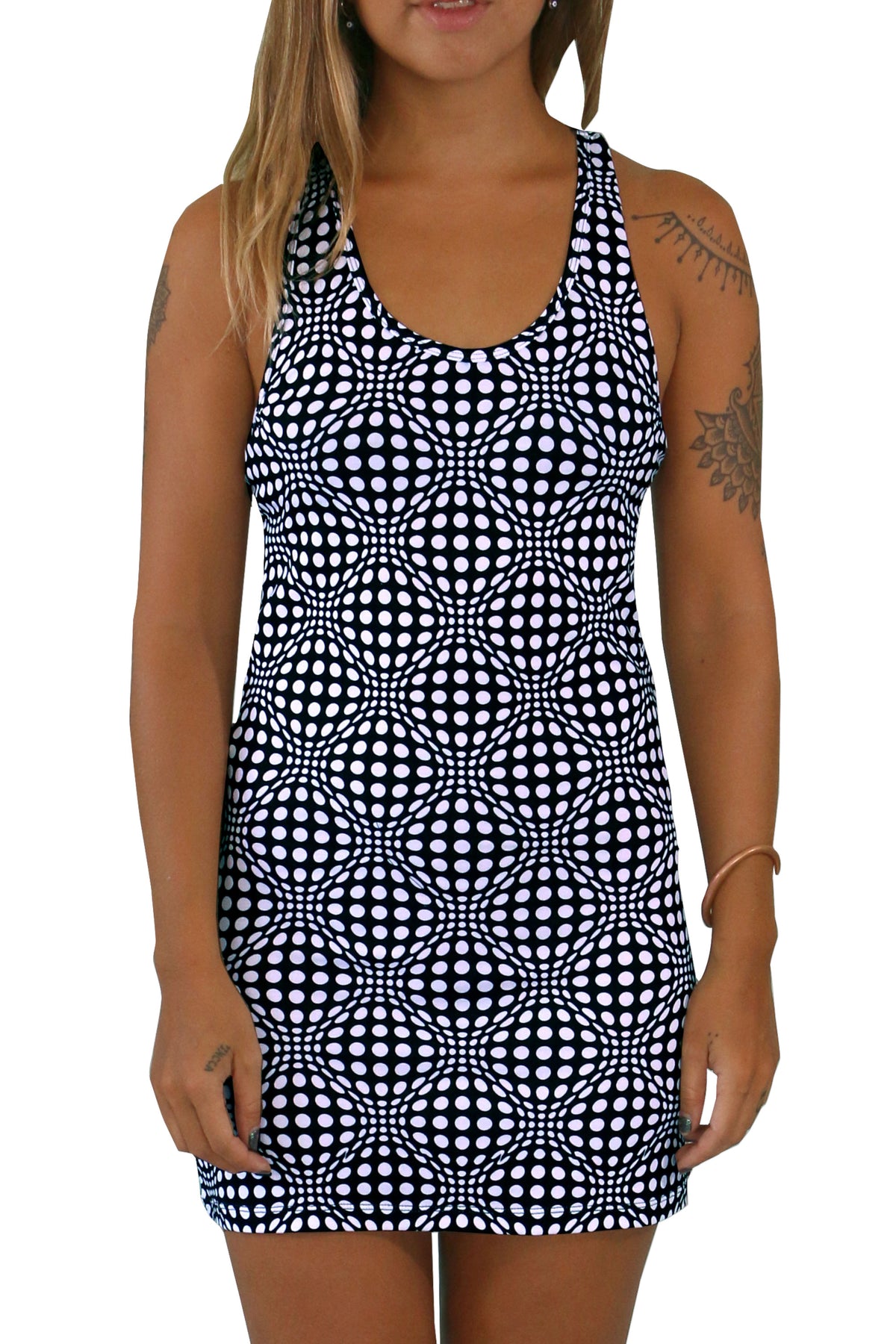 Tank Gurl : Black & White Wobberelli - Women Tops - Space Tribe