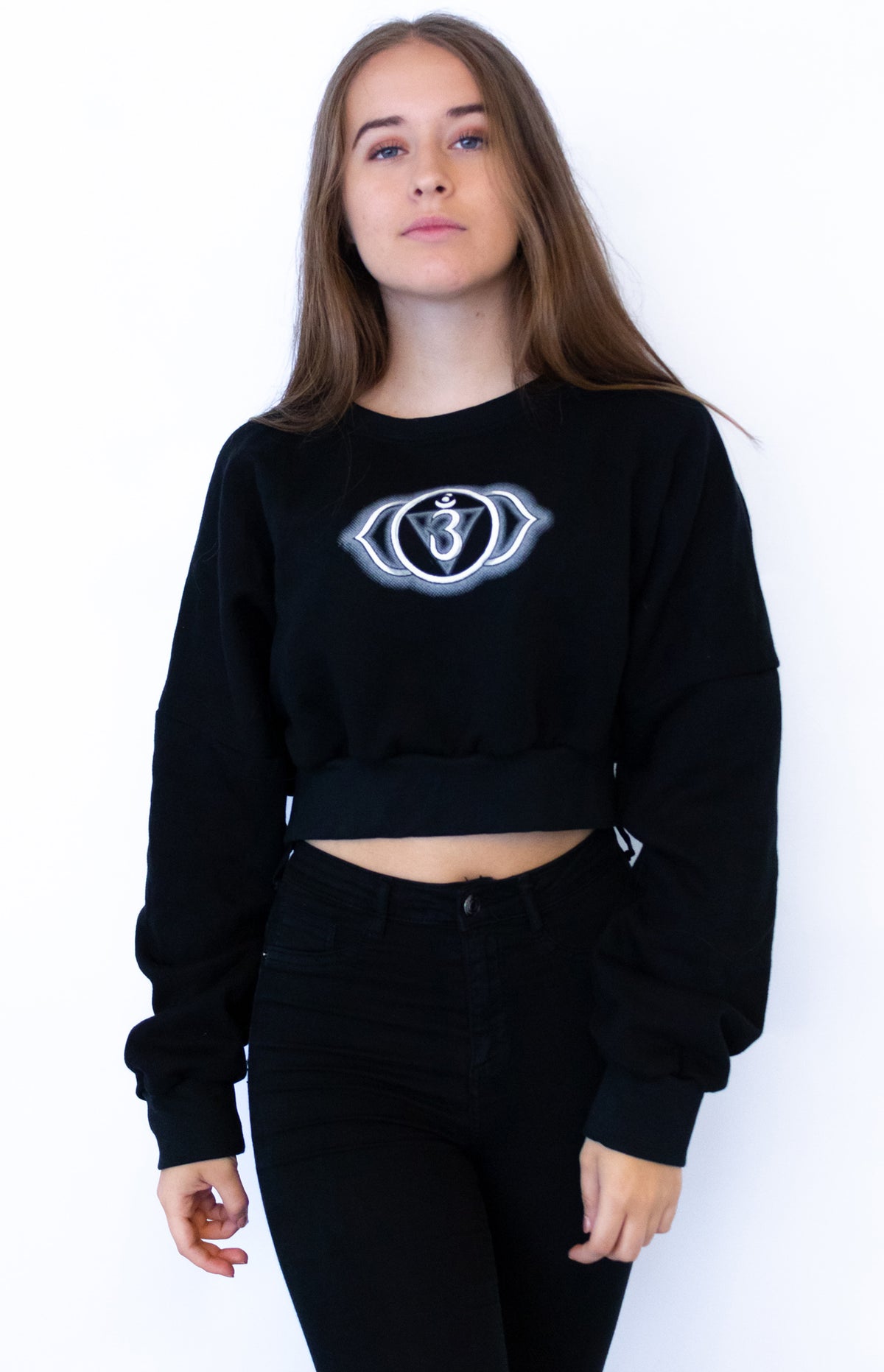 Cropped Sweat : Glow Chakra print - Women Tops - Space Tribe