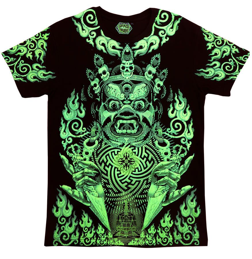 S/S Symbol Print T : Lime Mahakala - Men T-Shirts - Space Tribe