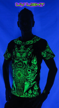 S/S Symbol Print T : Lime Mahakala - Men T-Shirts - Space Tribe