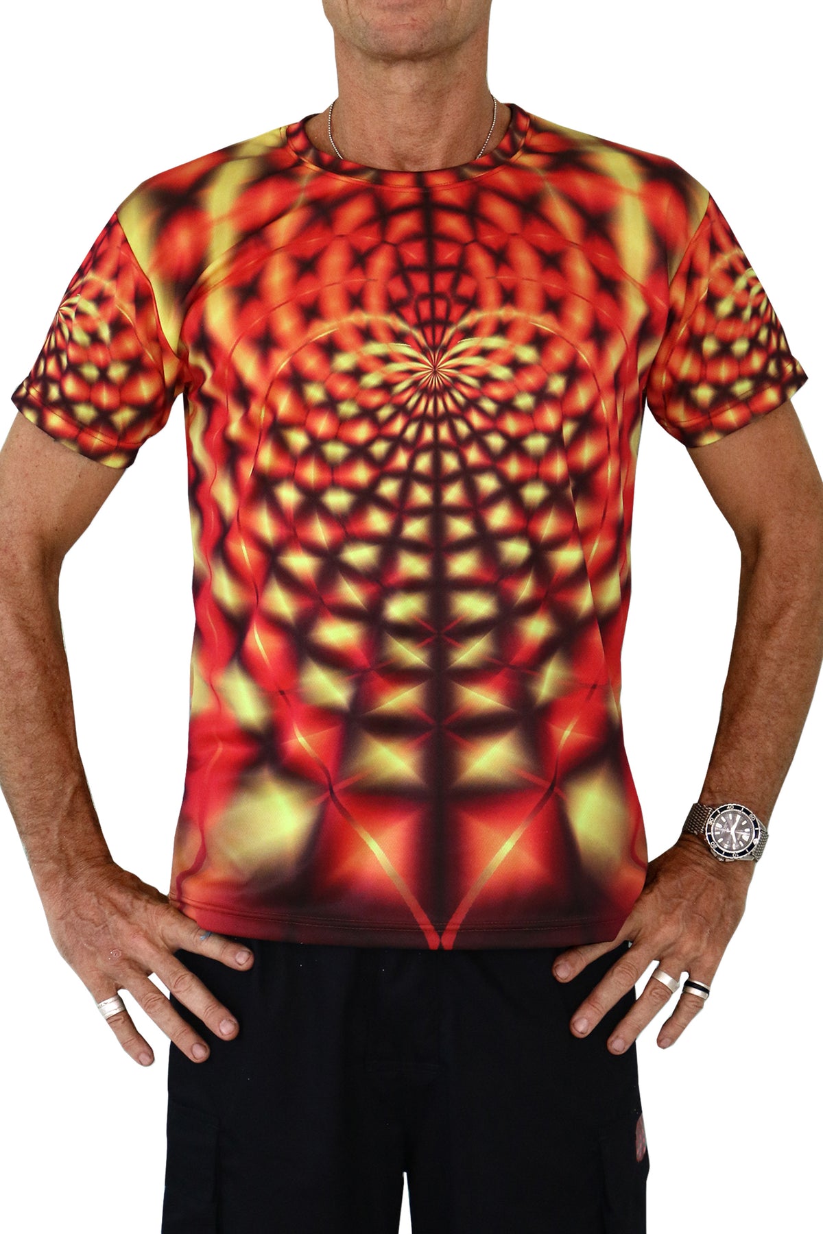 UV Sublime S/S T : Orange Web - Men T-Shirts - Space Tribe