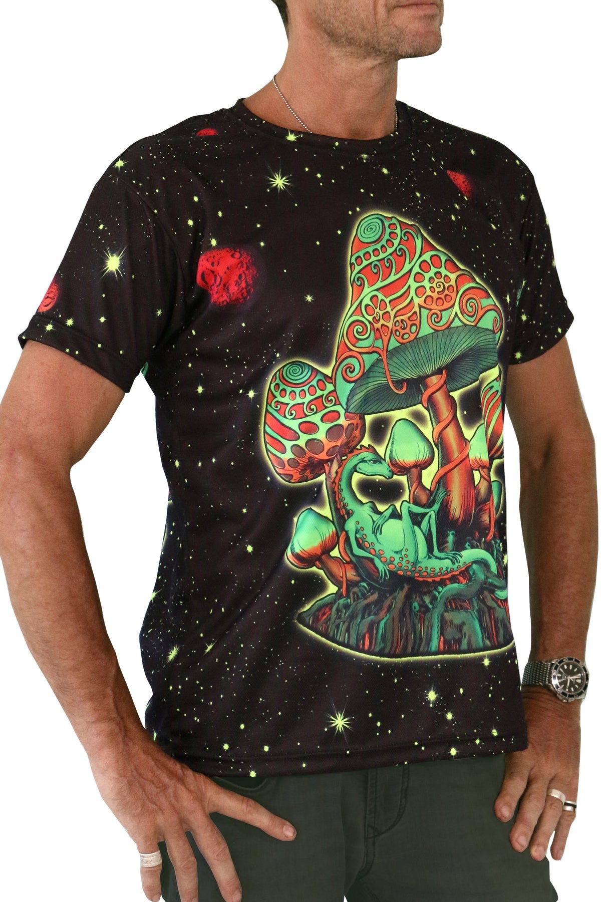 UV Sublime S/S T : Cosmic Shrooms UV - Men T-Shirts - Space Tribe