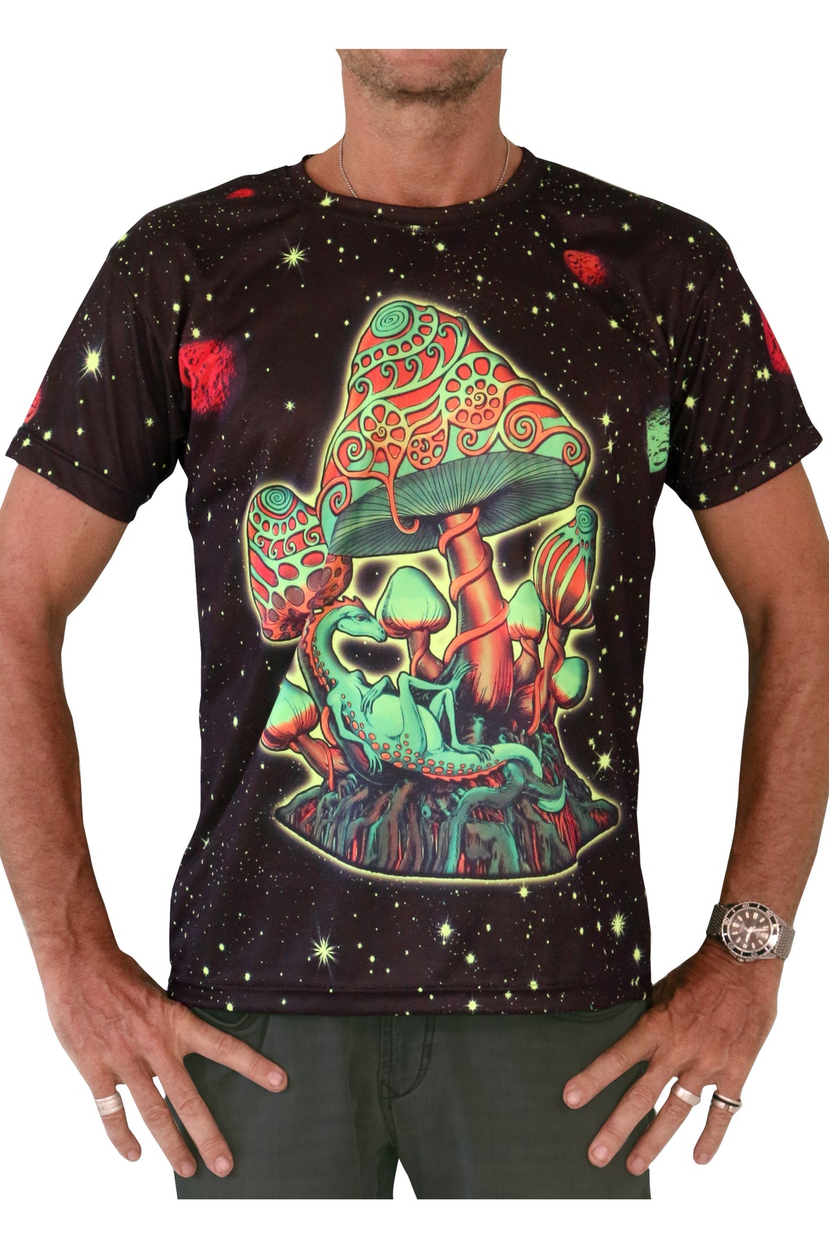 UV Sublime S/S T : Cosmic Shrooms UV - Men T-Shirts - Space Tribe
