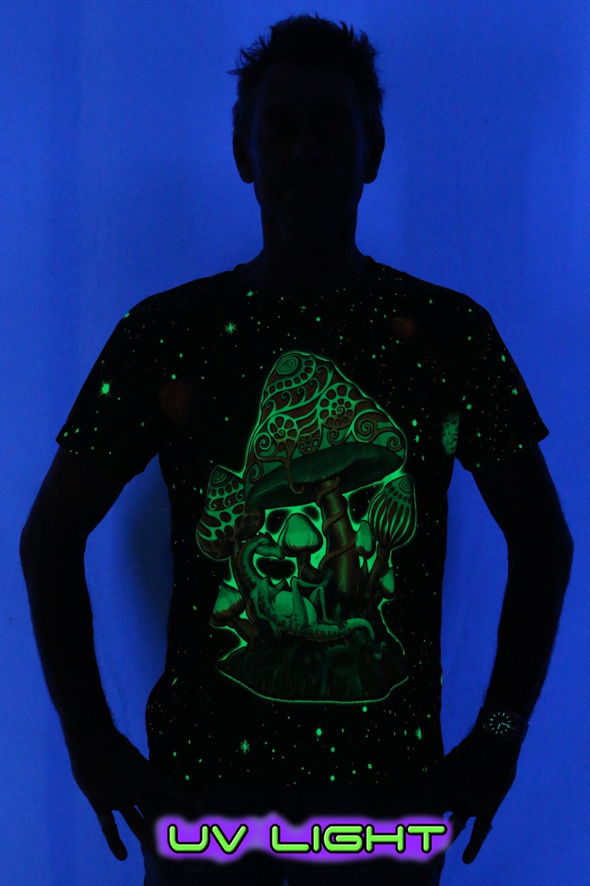 UV Sublime S/S T : Cosmic Shrooms UV - Men T-Shirts - Space Tribe