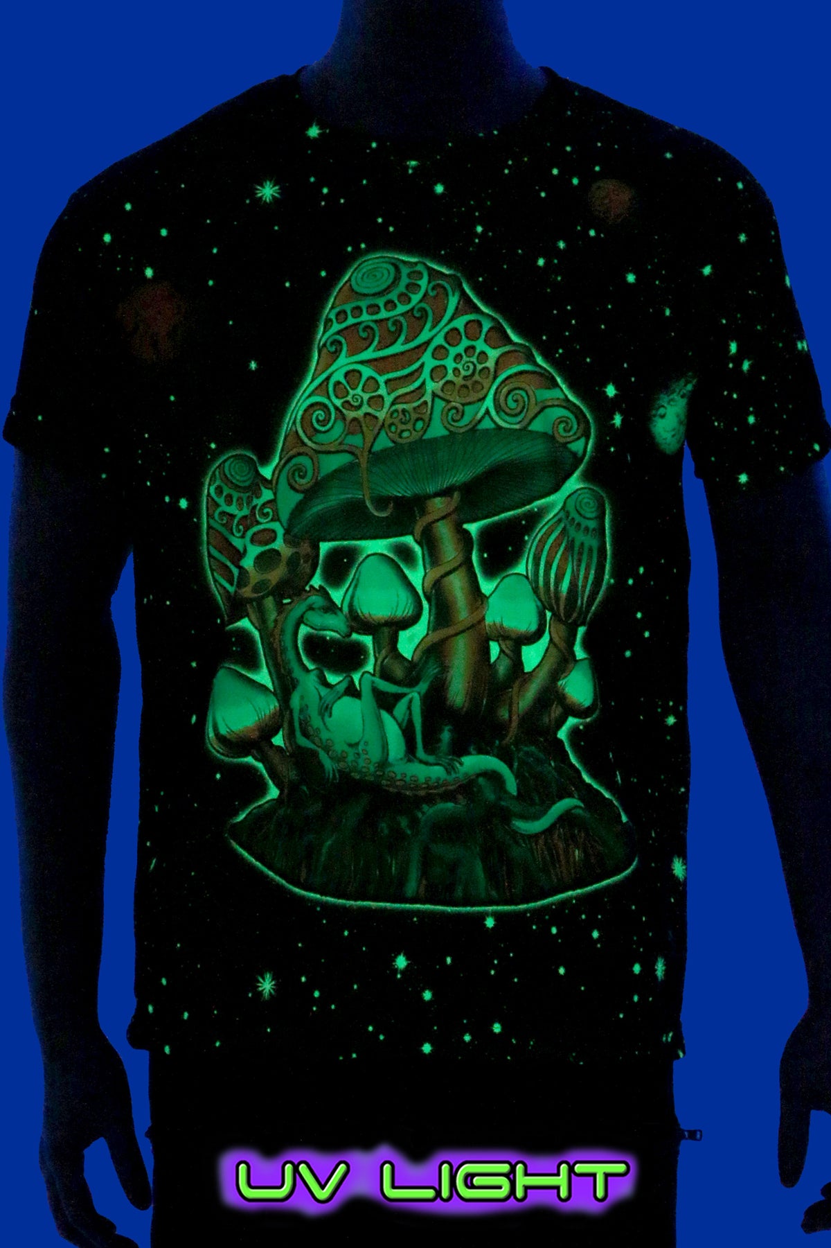 UV Sublime S/S T : Cosmic Shrooms UV - Men T-Shirts - Space Tribe