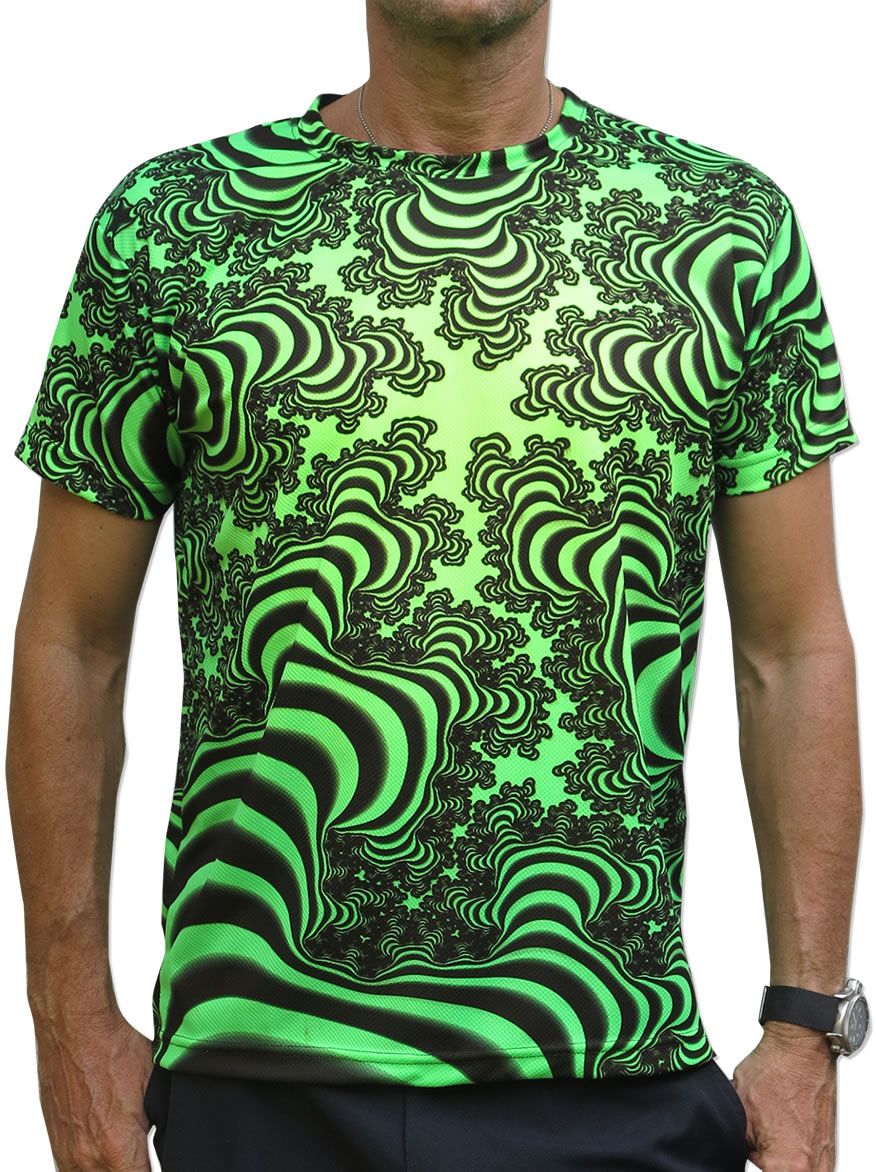 UV Sublime S/S T : Lime Valley Fractal - Men T-Shirts - Space Tribe