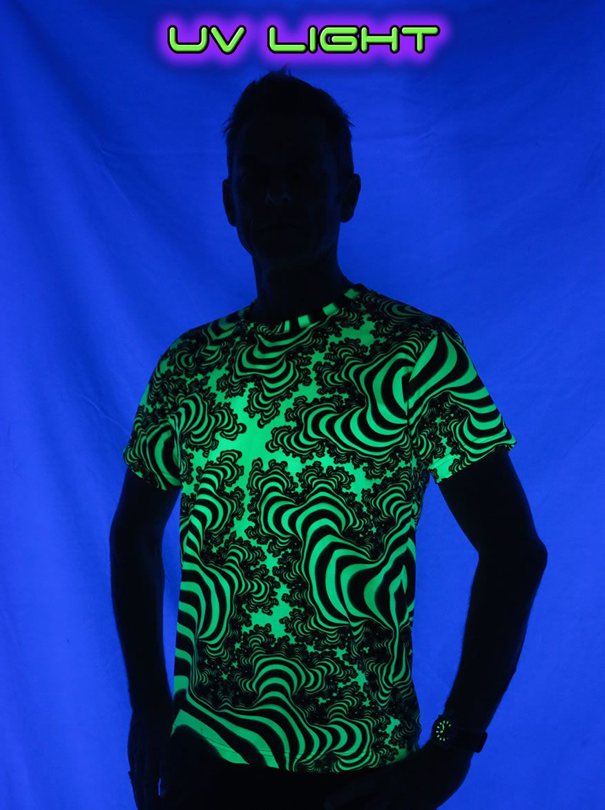 UV Sublime S/S T : Lime Valley Fractal - Men T-Shirts - Space Tribe