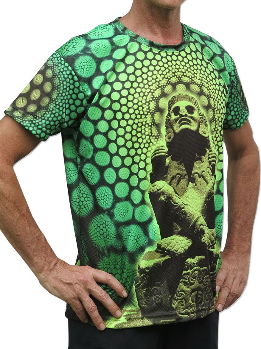 UV Sublime S/S T : Lime Xochipilli - Men T-Shirts - Space Tribe