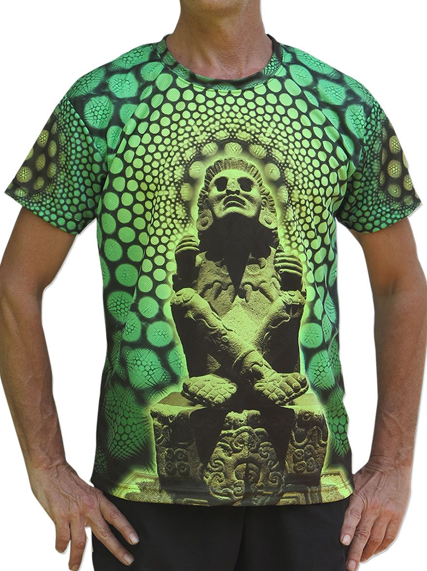 UV Sublime S/S T : Lime Xochipilli - Men T-Shirts - Space Tribe