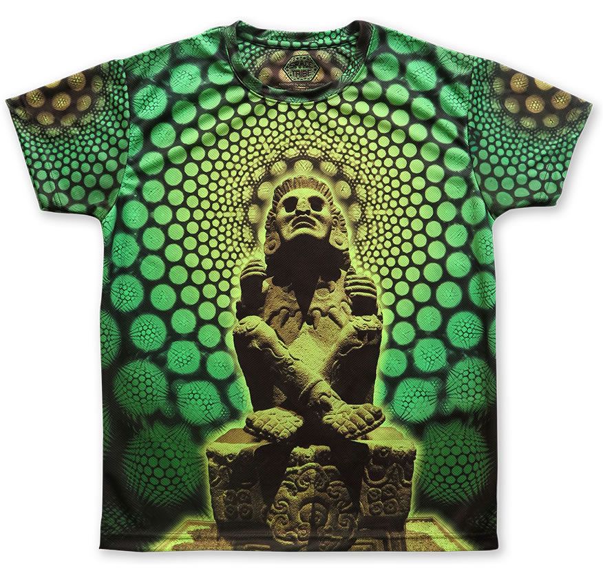 UV Sublime S/S T : Lime Xochipilli - Men T-Shirts - Space Tribe
