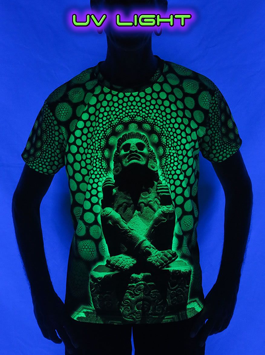 UV Sublime S/S T : Lime Xochipilli - Men T-Shirts - Space Tribe