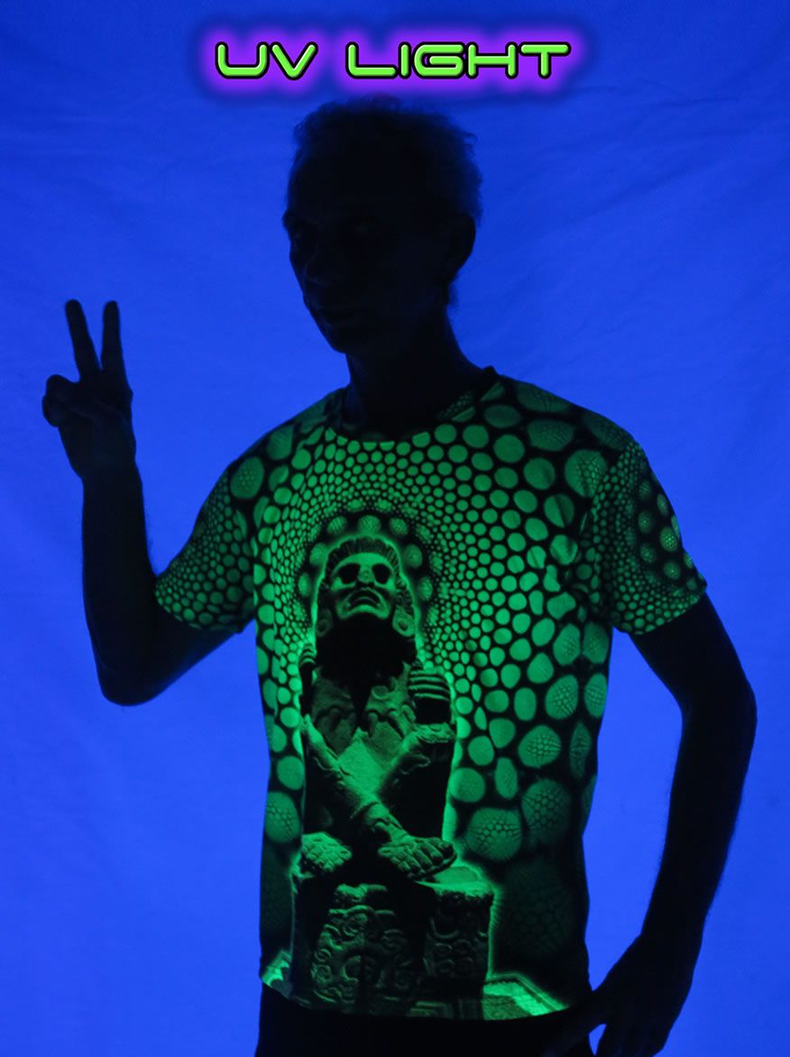UV Sublime S/S T : Lime Xochipilli - Men T-Shirts - Space Tribe