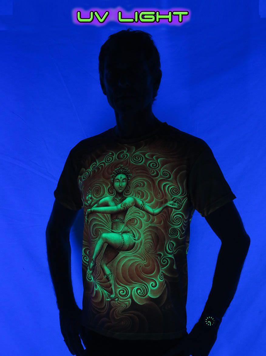 UV Sublime S/S T : Nataraja Fire Dance UV - Men T-Shirts - Space Tribe