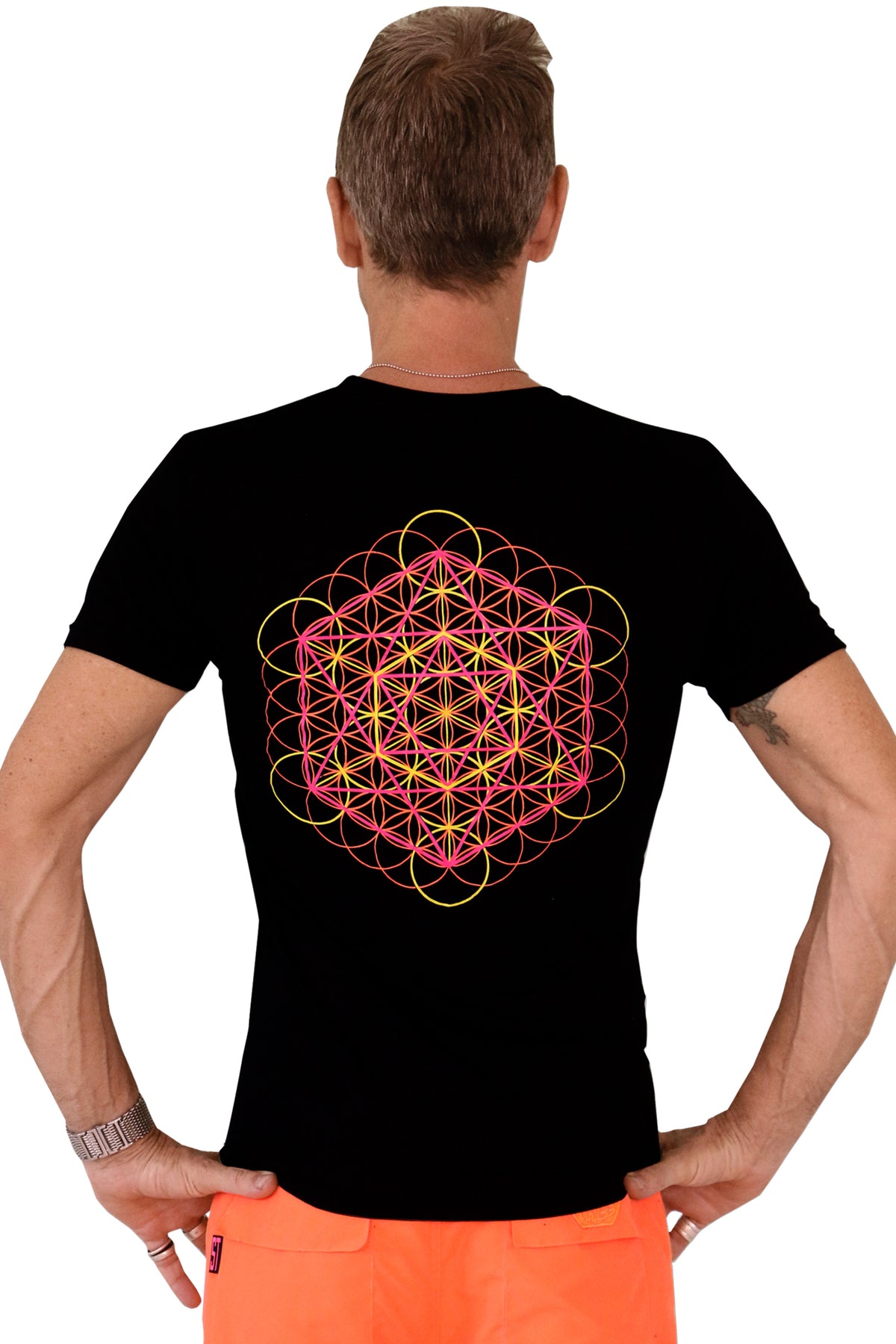 S/S Symbol Print T : Metatronic Fire - Men T-Shirts - Space Tribe
