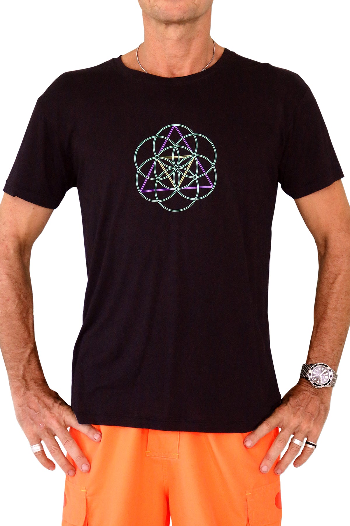 S/S Symbol Print T : Metatronic Lime - Men T-Shirts - Space Tribe