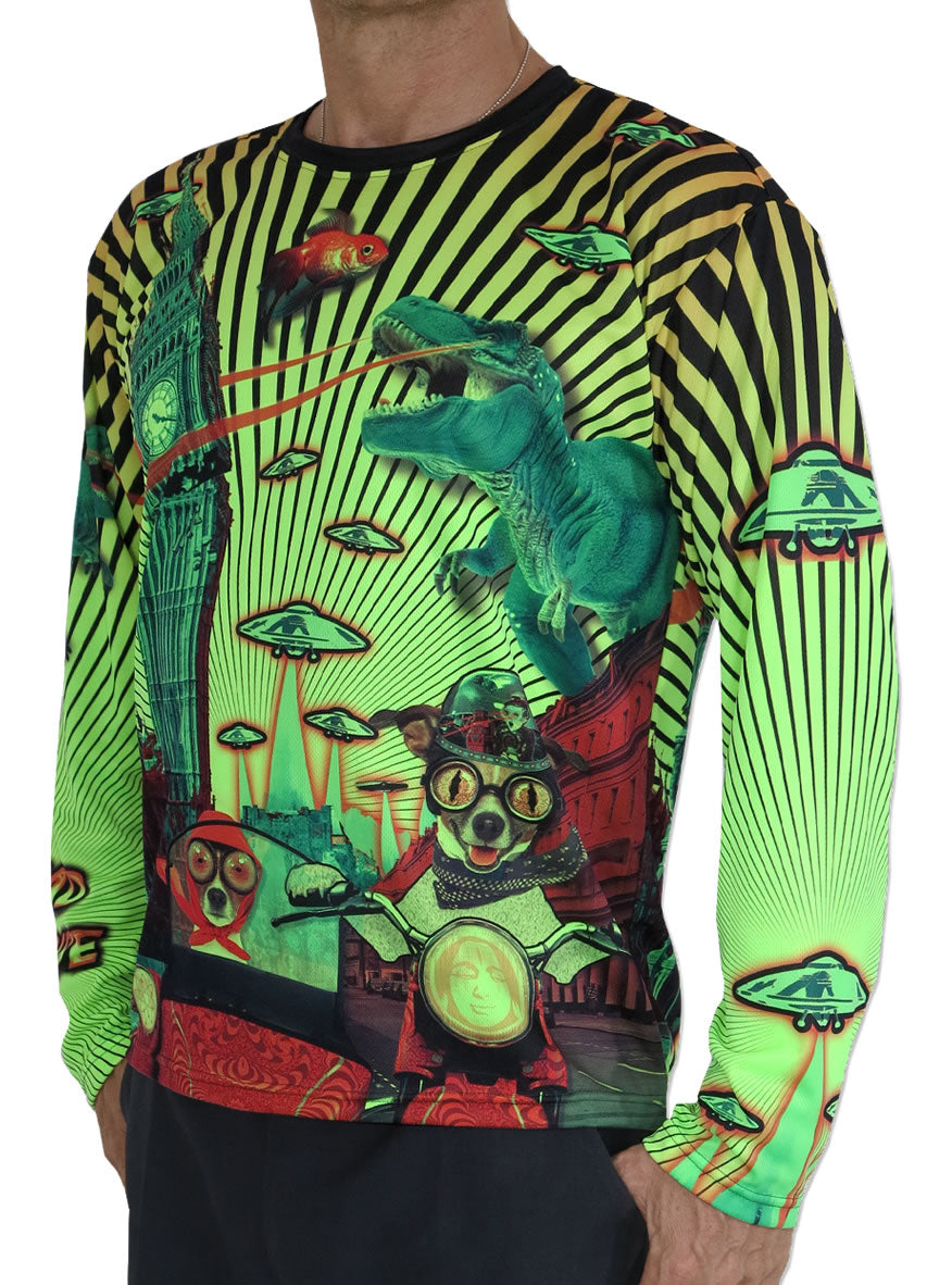 UV Sublime L/S T : Planet gone Mad - Men Long Sleeve T's - Space Tribe