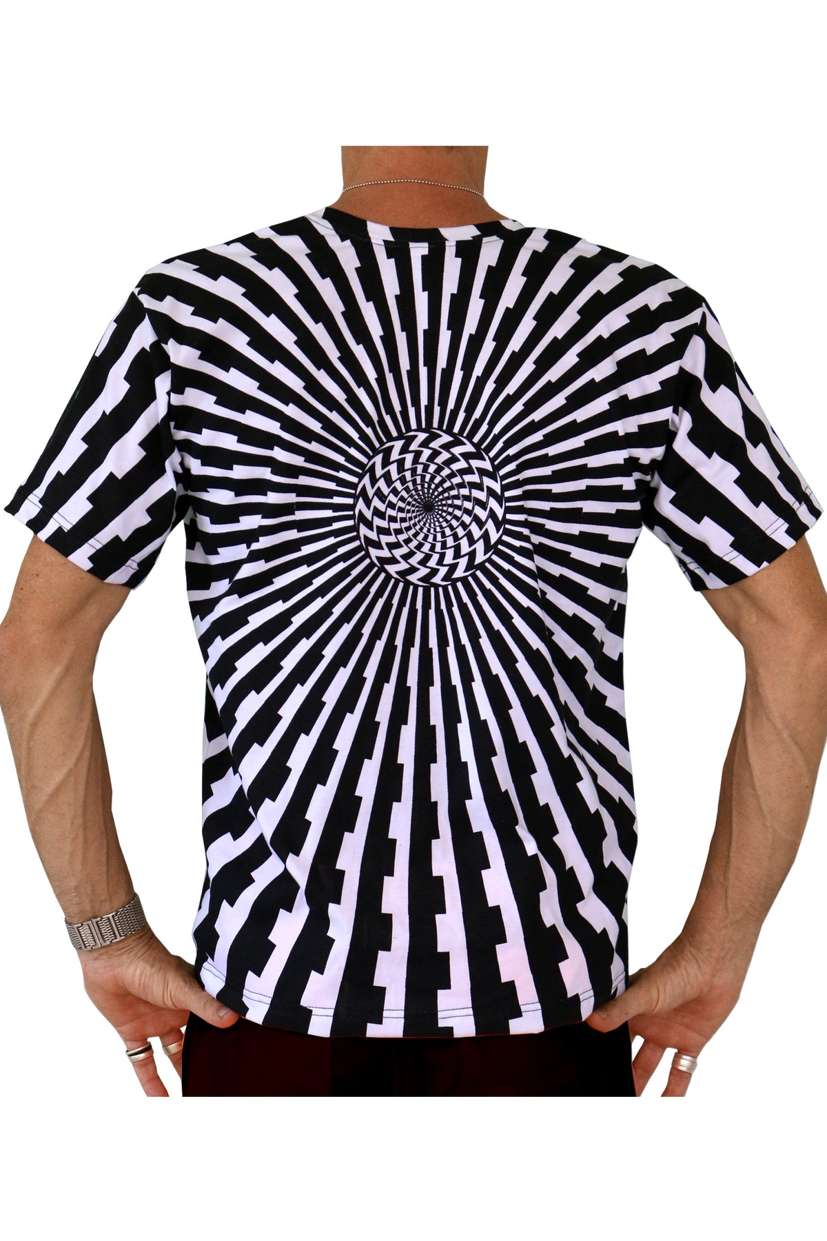Classic S/S T : Black & White Vertigo - Men T-Shirts - Space Tribe