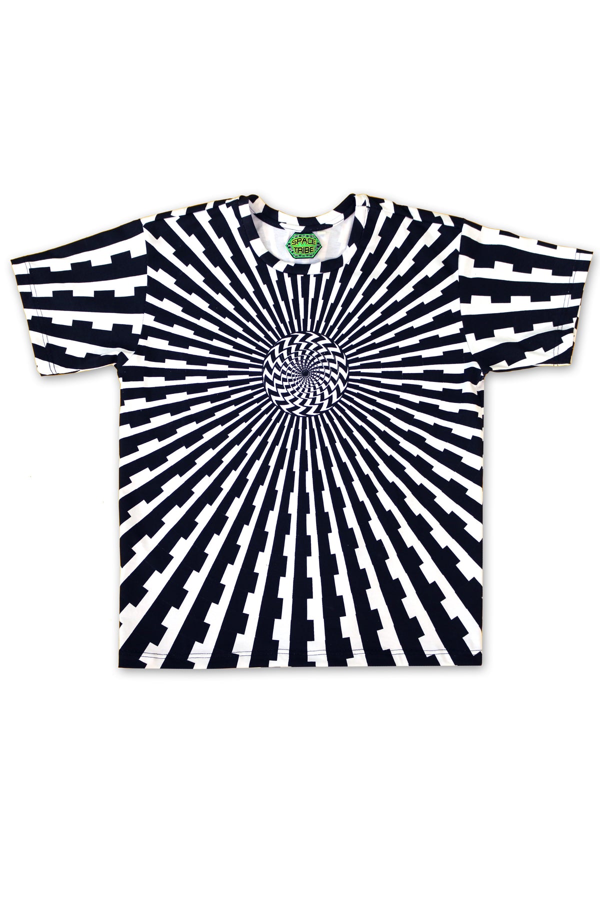 Classic S/S T : Black & White Vertigo - Men T-Shirts - Space Tribe