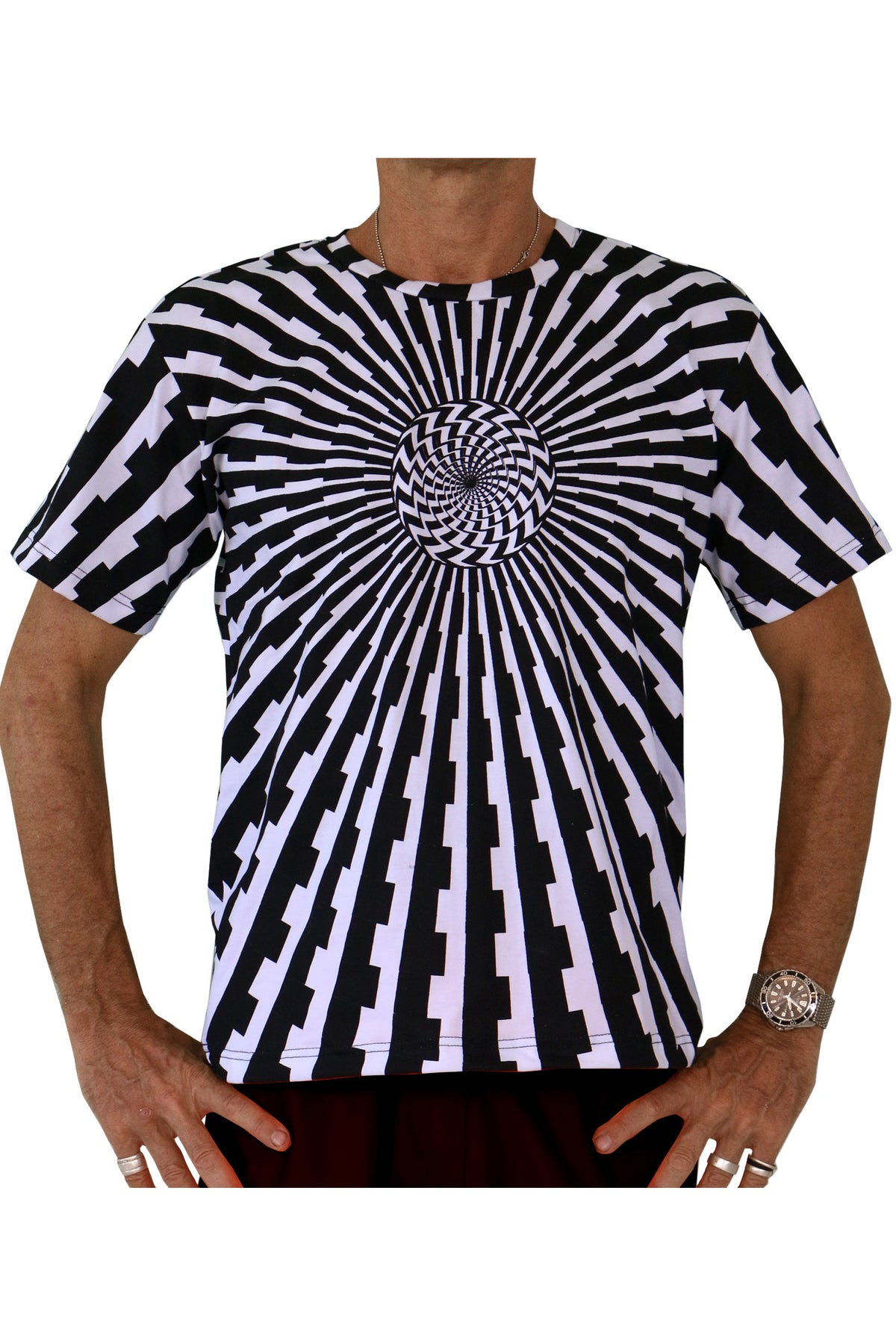 Classic S/S T : Black & White Vertigo - Men T-Shirts - Space Tribe