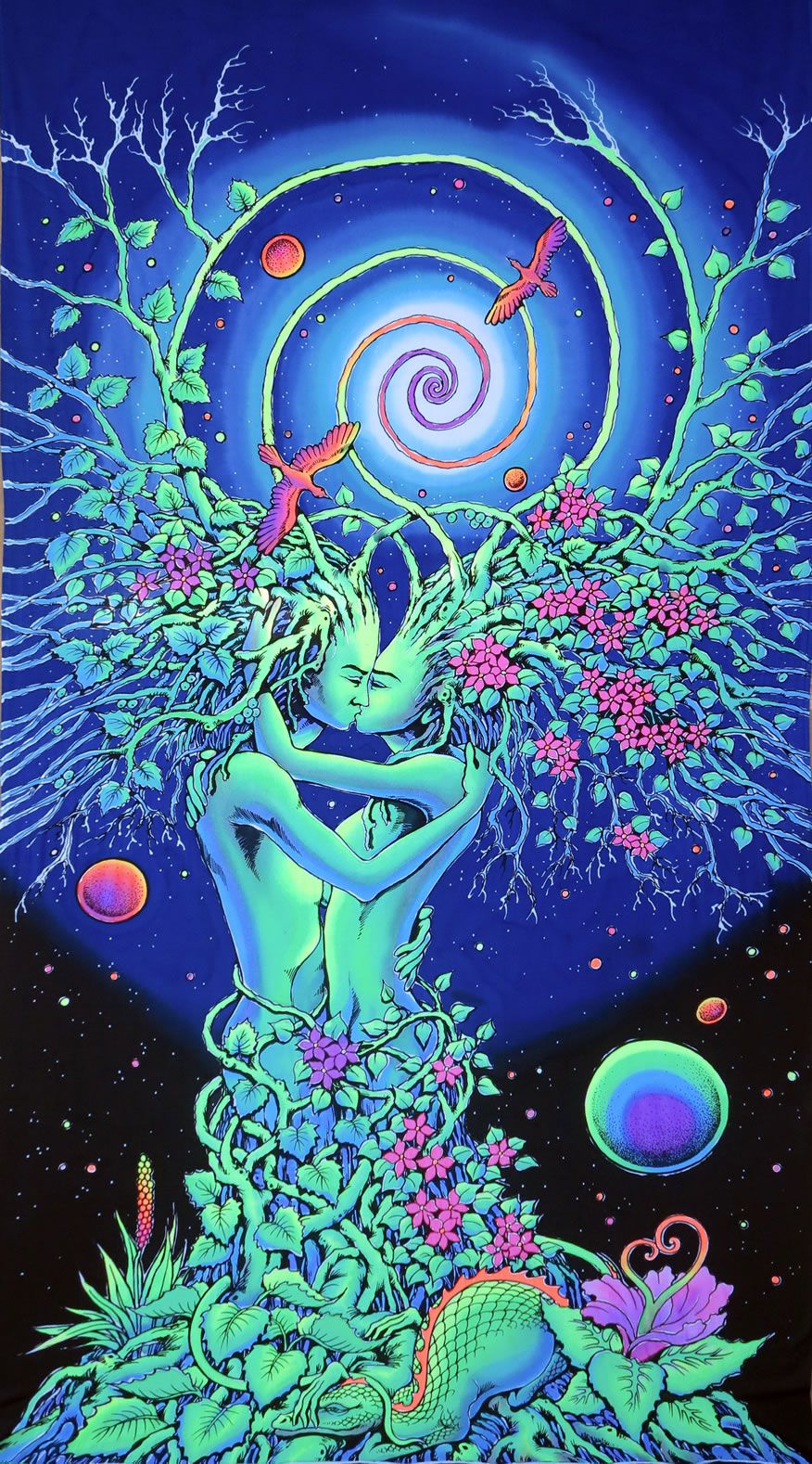 UV Wallhanging : Nature's Embrace - UV Wallhangings - Space Tribe