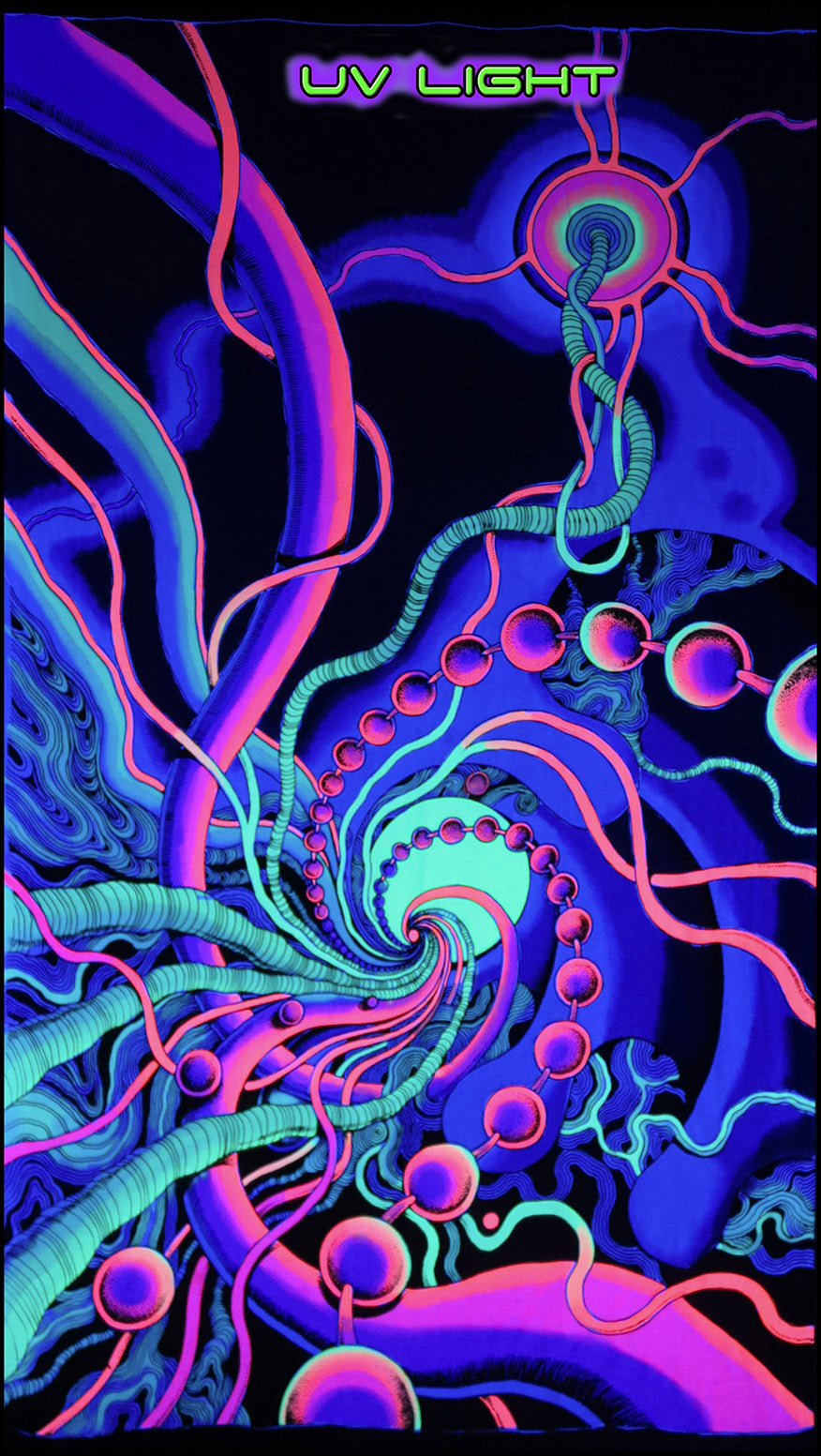 UV Wallhanging : Spiral Threads