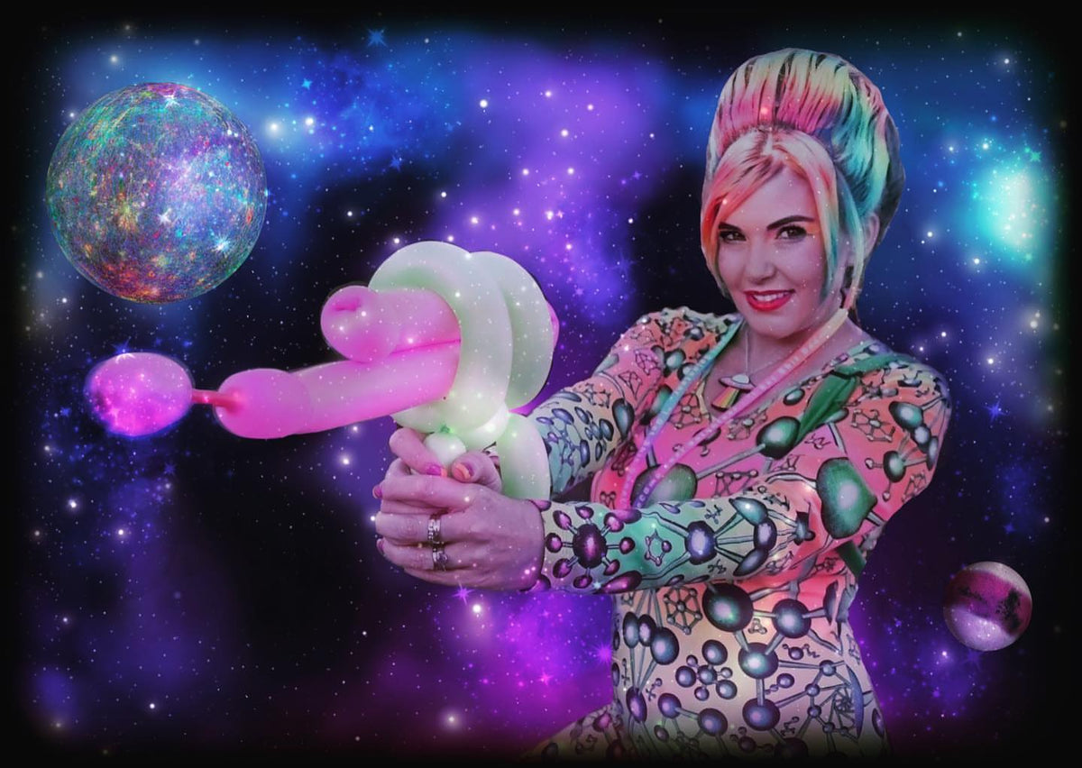 Long Sleeve Catsuit : Atomic Rainbow