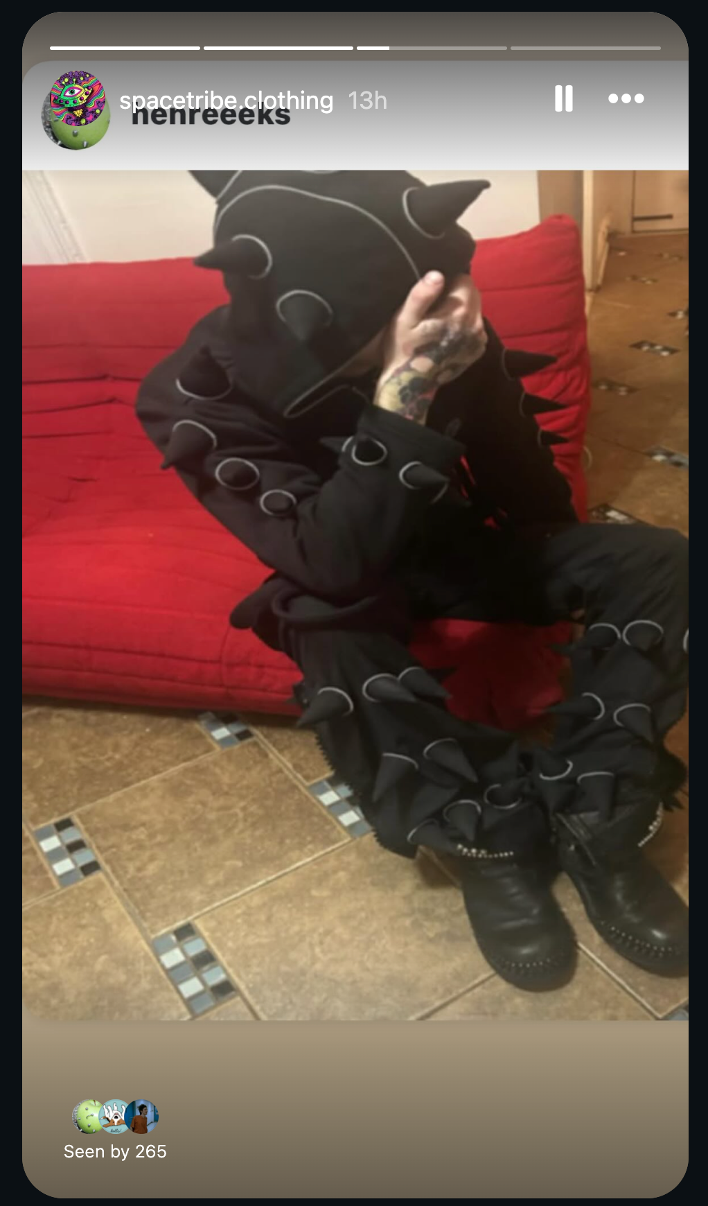 Spikey Urchin Jacket : Black + Reflective