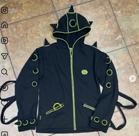 Spikey Urchin Jacket : Black + UV Yellow