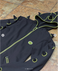 Spikey Urchin Jacket : Black + UV Yellow