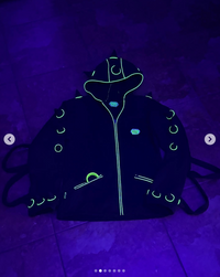 Spikey Urchin Jacket : Black + UV Yellow