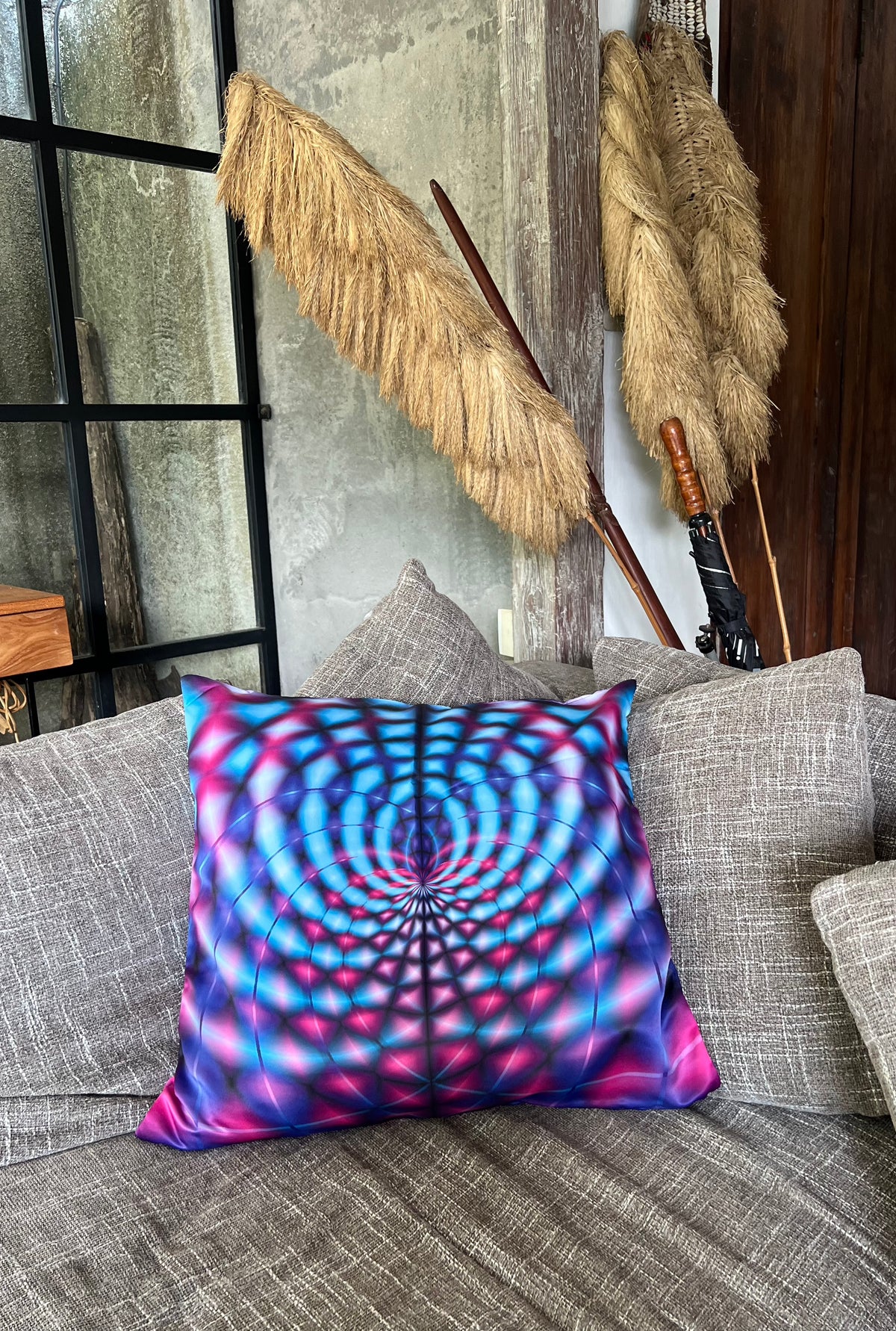 Cushion cover 50 cm : Violet Web