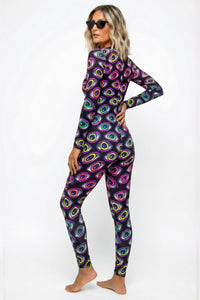 Long Sleeve Catsuit : Rainbow Eyes - Space Tribe
