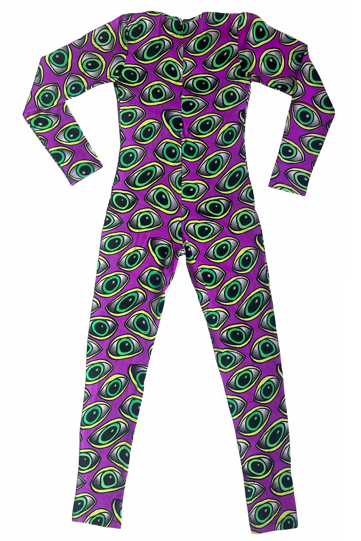 Long Sleeve Catsuit : Purple Eyes - Space Tribe