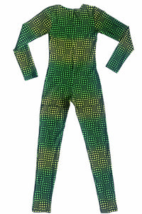 Long Sleeve Catsuit : Lime Wobberelli - Space Tribe