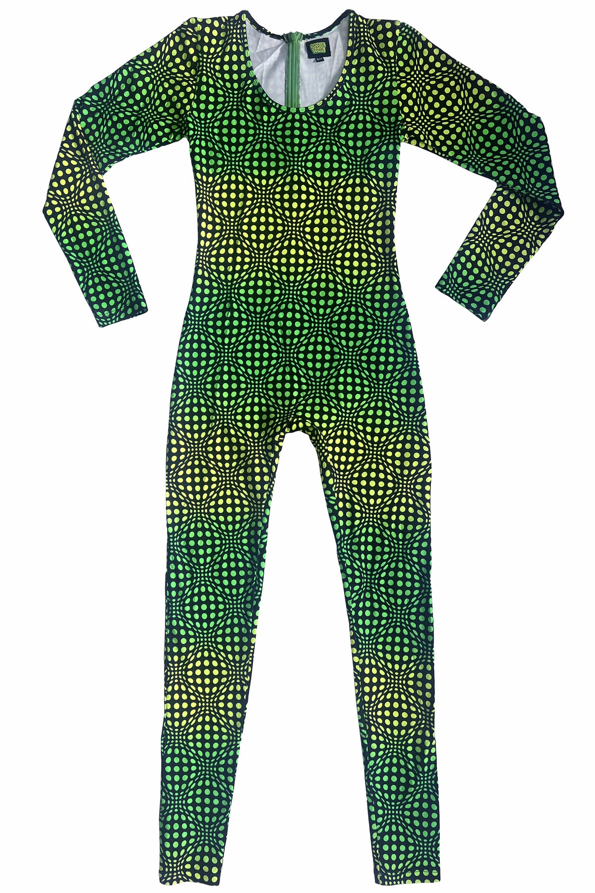 Long Sleeve Catsuit : Lime Wobberelli - Space Tribe
