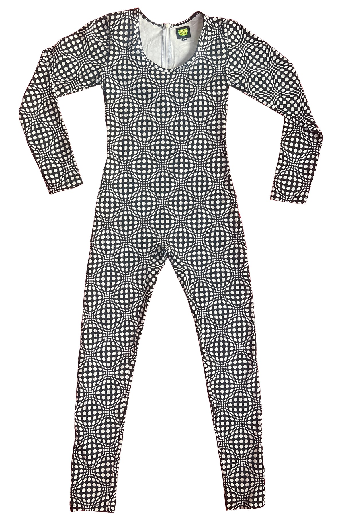 Long Sleeve Catsuit : B/W Wobberelli - Space Tribe