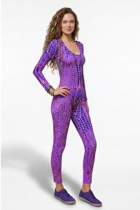 Long Sleeve Catsuit : Pink Dragonfly