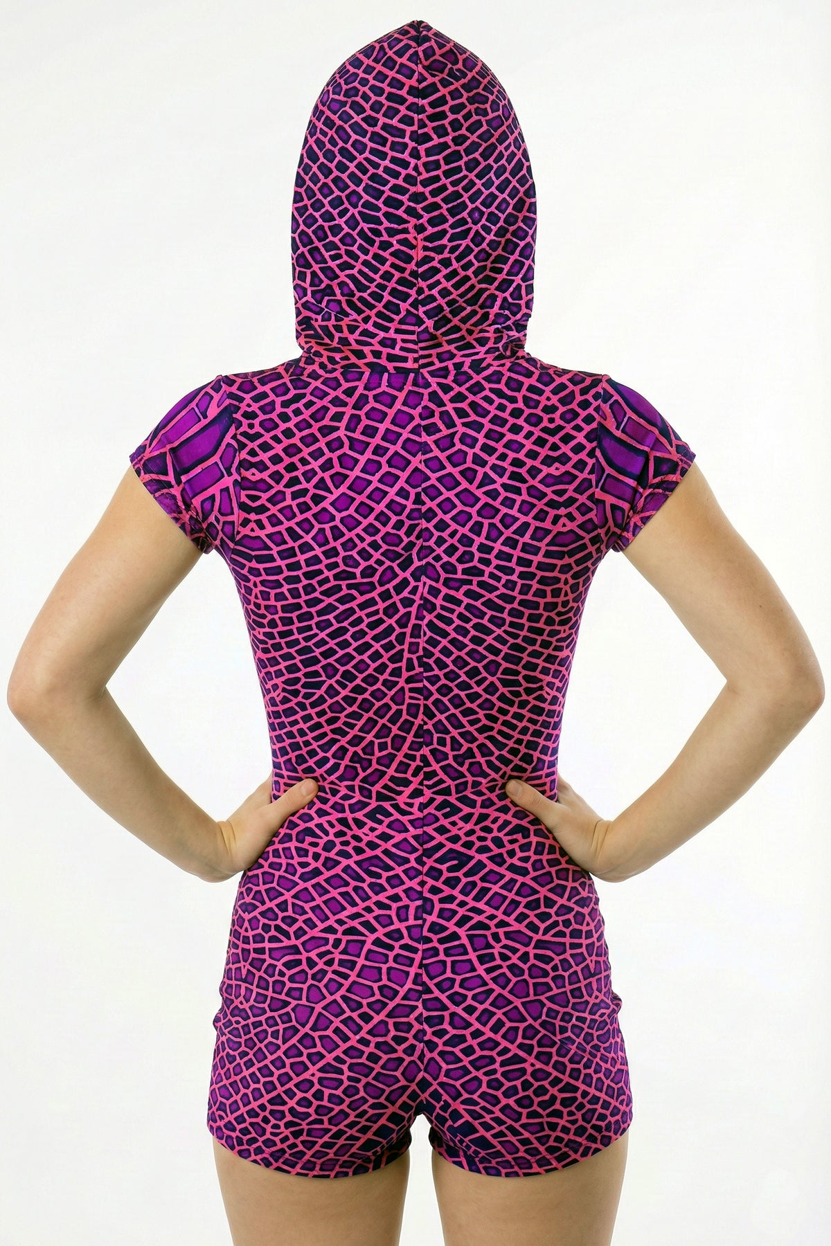 Hooded Playsuit : Pink Dragonfly - Space Tribe