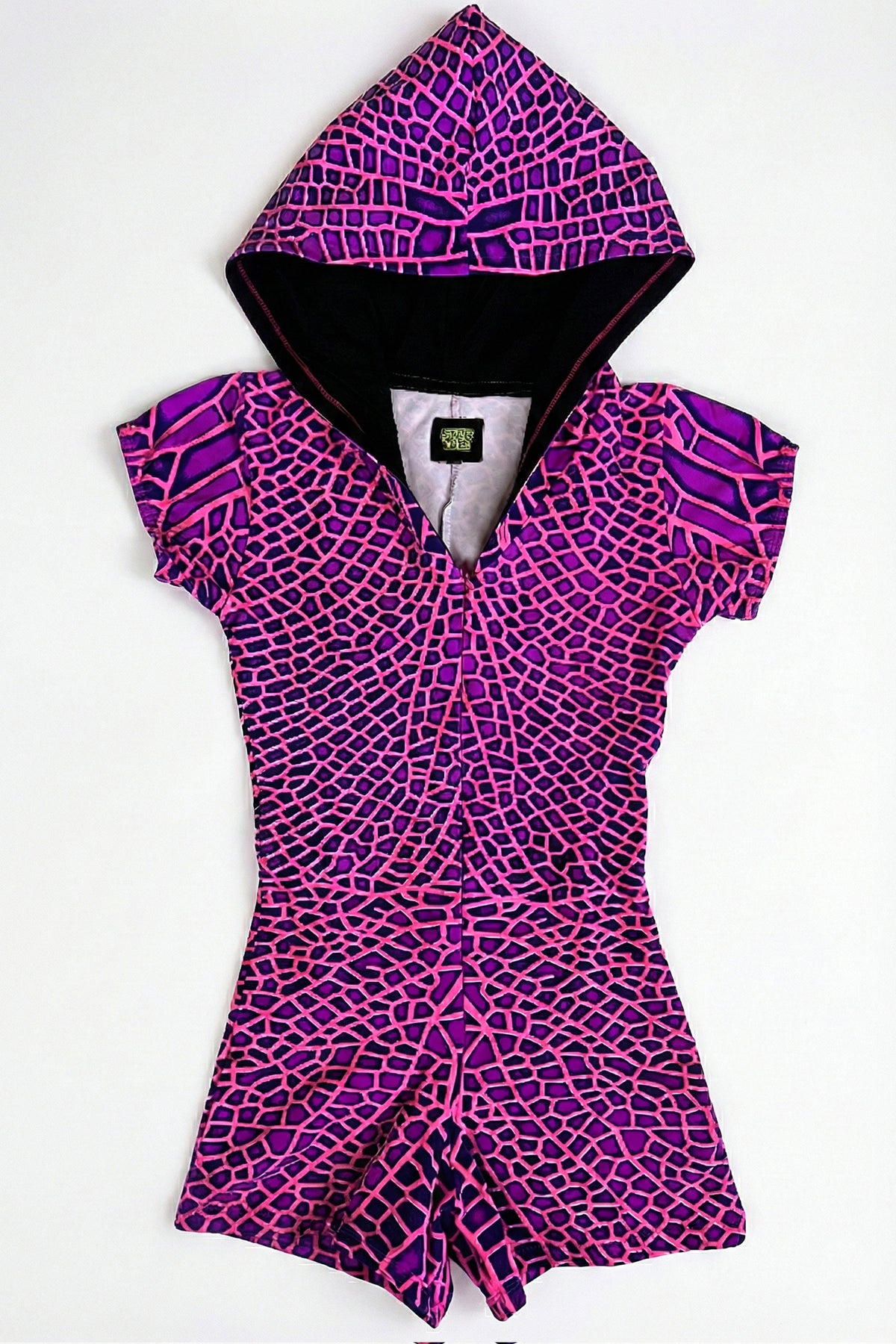 Hooded Playsuit : Pink Dragonfly - Space Tribe