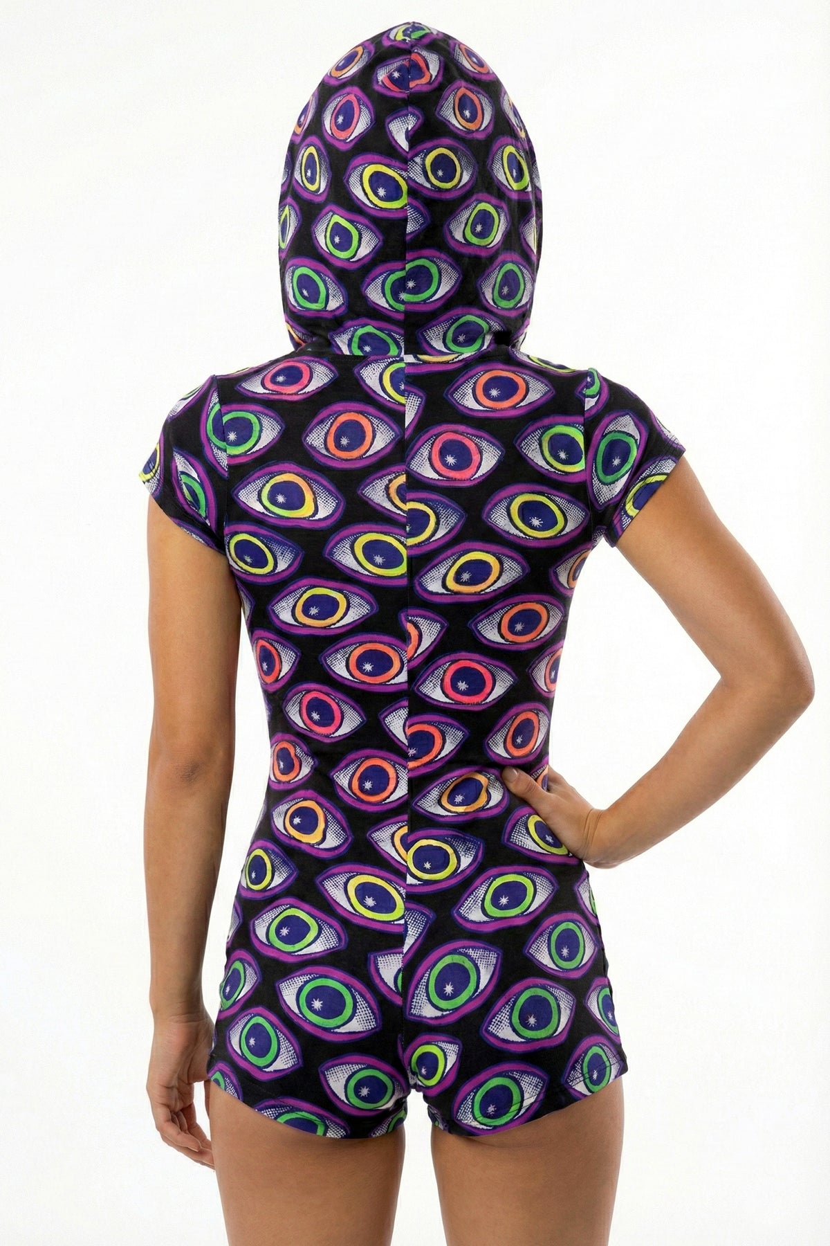 Hooded Playsuit : Rainbow Eyes